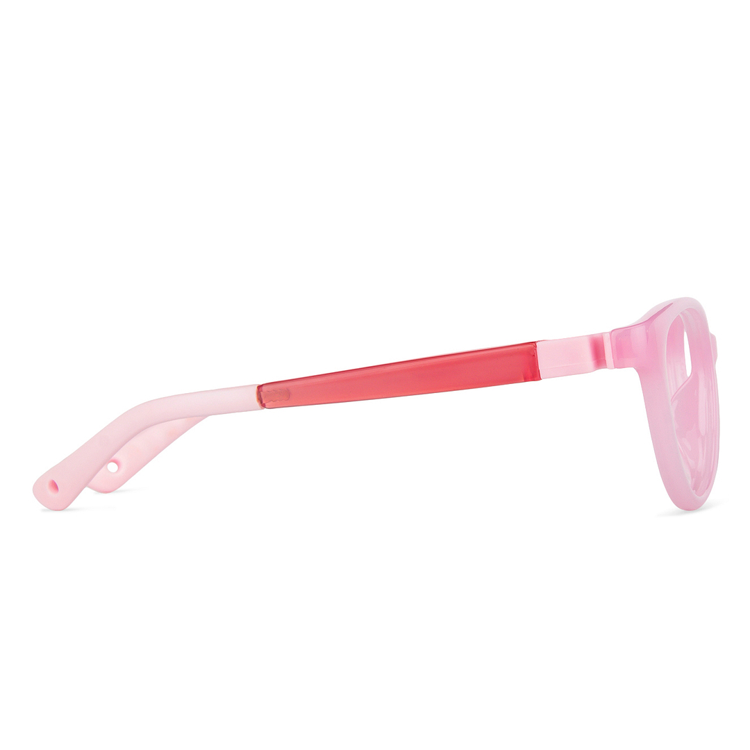 Hooper Screen Glasses Blue-Block Kids Computer Glasses: Pink Red Full Rim Cat Eye Kids  5-8 yrs  Lenskart Junior LKJ E10042CE-C2 right side